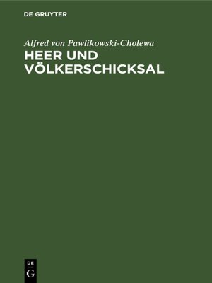 cover image of Heer und Völkerschicksal